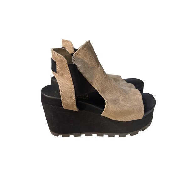 Coconuts By Matisse Womens Beige Suede Platform Wedge Sandals Size 7M - Picture 3 of 7